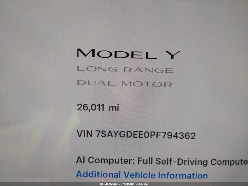 2023 TESLA MODEL Y  