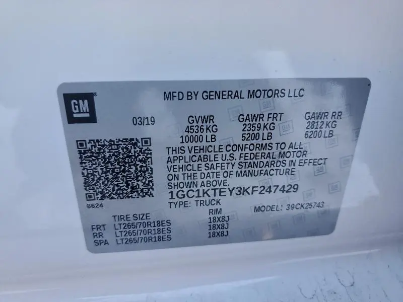 2019 CHEVROLET SILVERADO K2500 HEAVY DUTY LTZ  