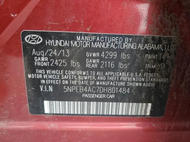 2013 HYUNDAI SONATA GLS  