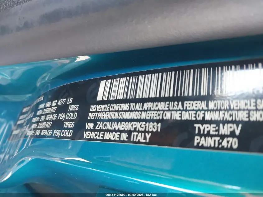 2019 JEEP RENEGADE SPORT FWD