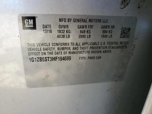 2017 CHEVROLET MALIBU LS  