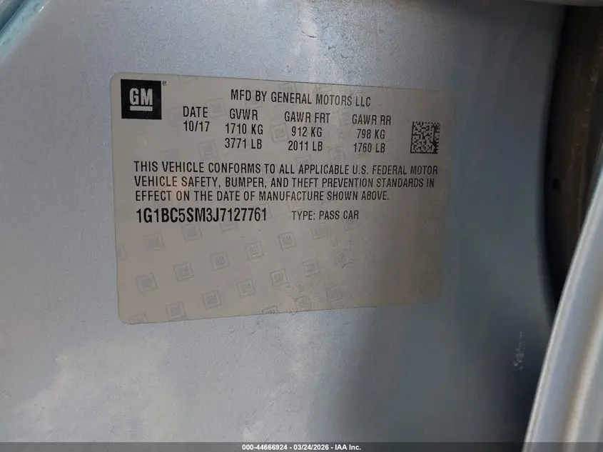 2018 CHEVROLET CRUZE LS AUTO