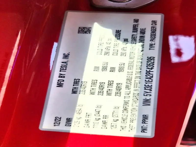 2023 TESLA MODEL 3   