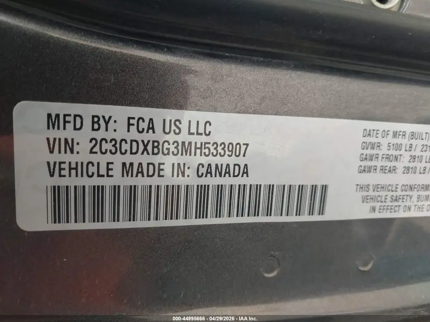 2021 DODGE CHARGER SXT RWD