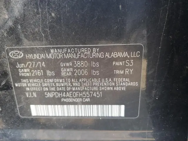 2015 HYUNDAI ELANTRA SE  