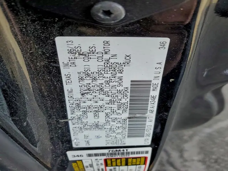 2013 TOYOTA TACOMA BASE  