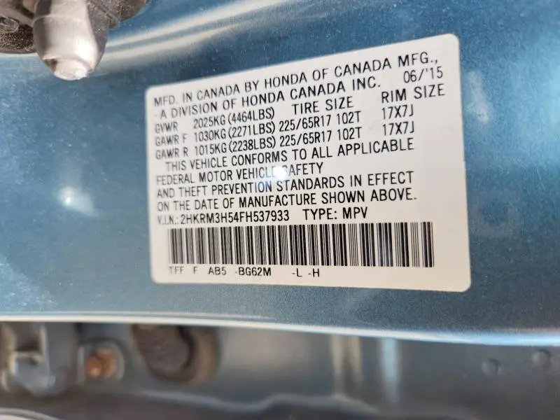 2015 HONDA CR-V EX  