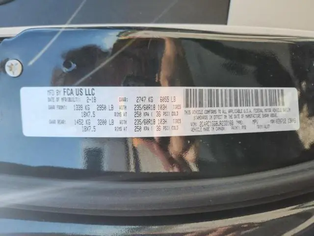 2018 CHRYSLER PACIFICA LIMITED  