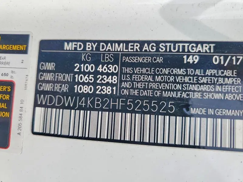 2017 MERCEDES-BENZ C 300 4MATIC  