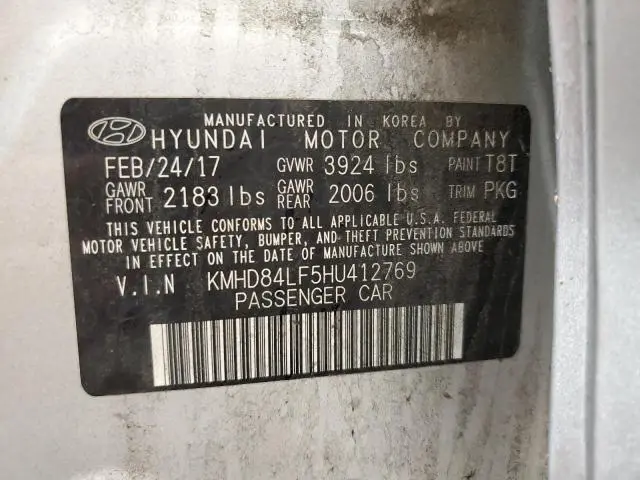 2017 HYUNDAI ELANTRA SE  