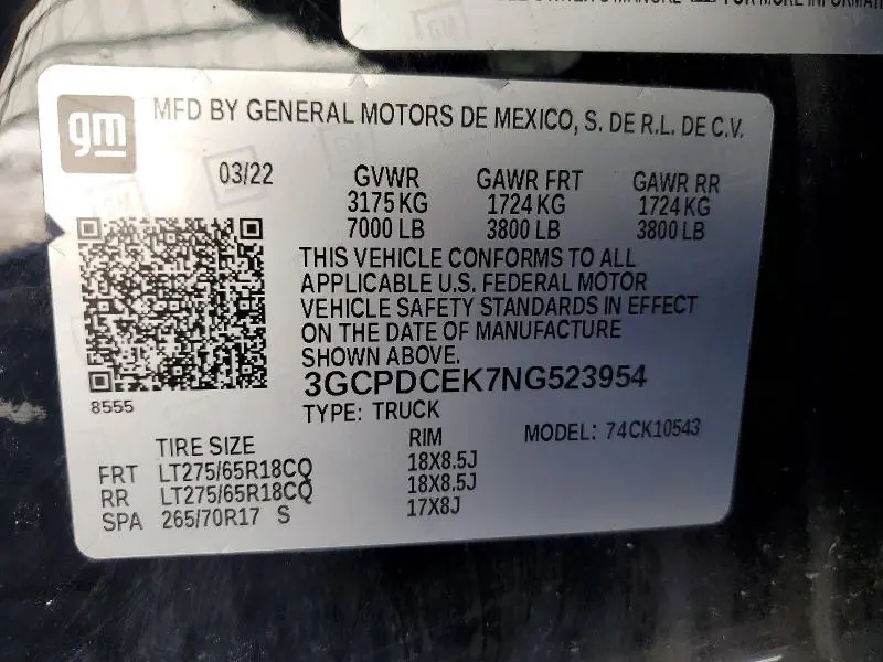 2022 CHEVROLET SILVERADO K1500 TRAIL BOSS CUSTOM  