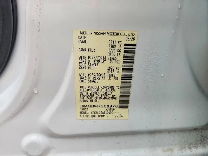2020 NISSAN TITAN PRO-4X  