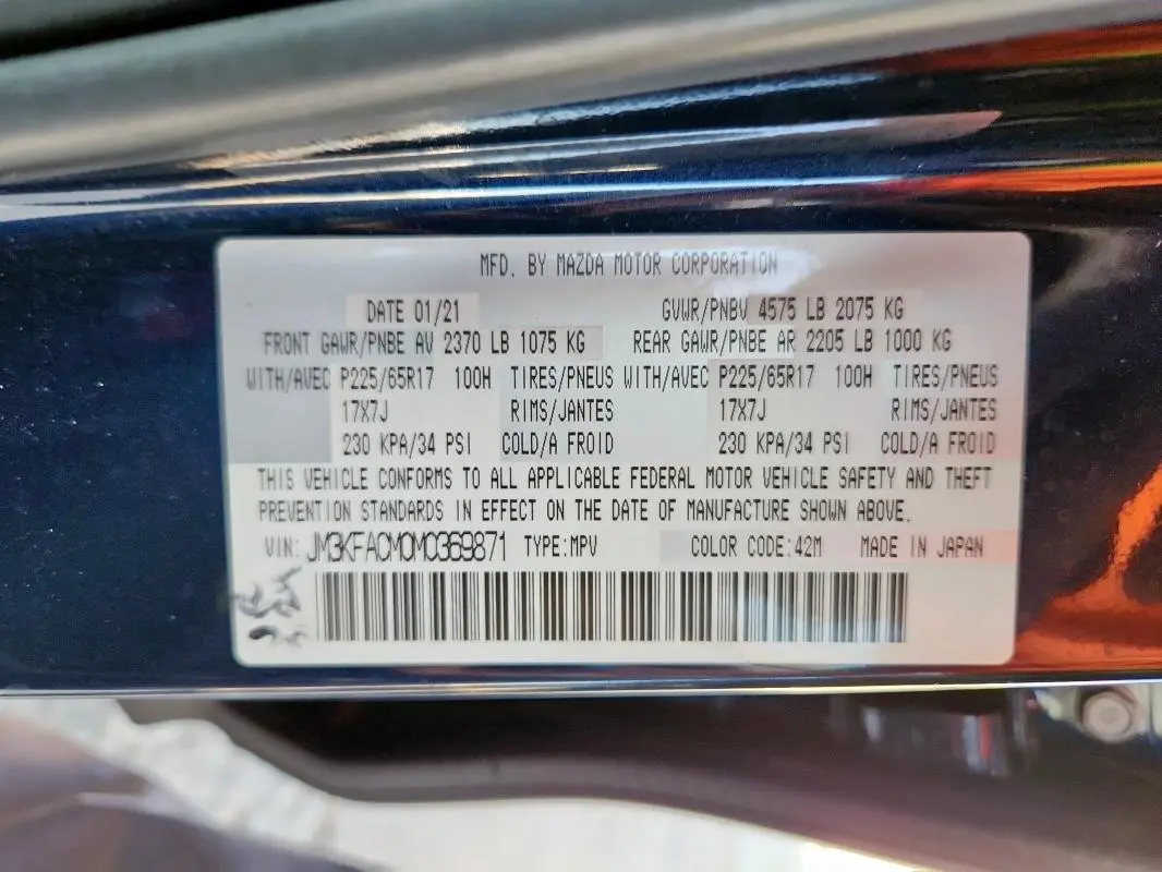 2021 MAZDA CX-5 TOURING  