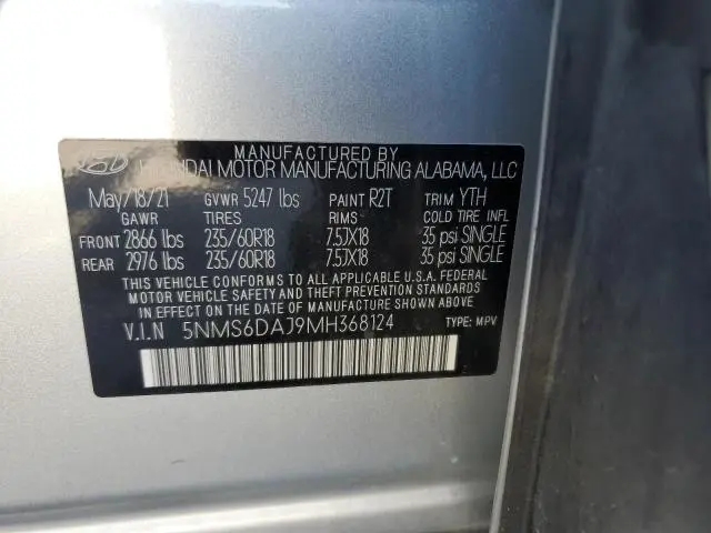 2021 HYUNDAI SANTA FE SEL  