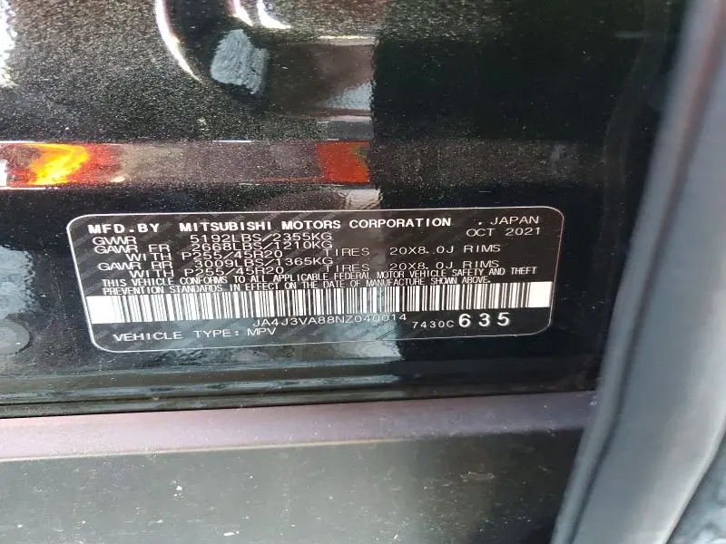 2022 MITSUBISHI OUTLANDER SEL  