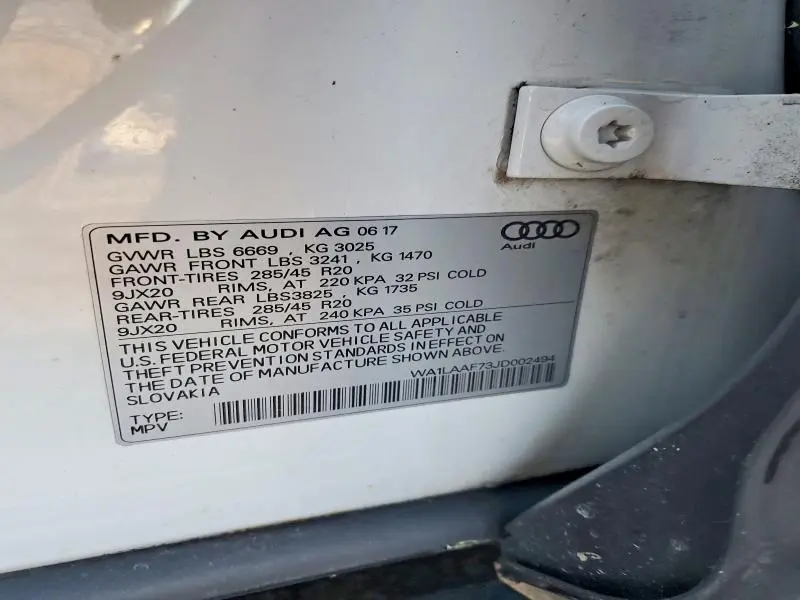 2018 AUDI Q7 PREMIUM PLUS  