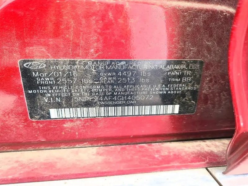 2016 HYUNDAI SONATA SPORT  