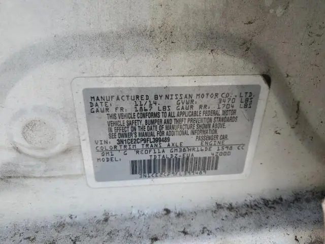 2015 NISSAN VERSA NOTE S  