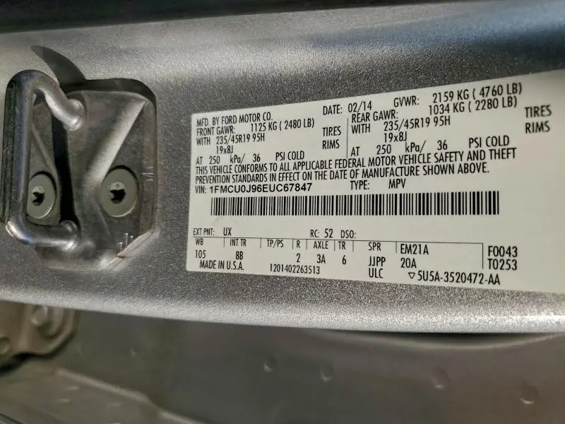 2014 FORD ESCAPE TITANIUM  