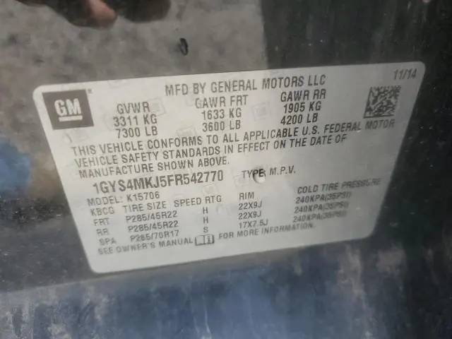 2015 CADILLAC ESCALADE LUXURY  