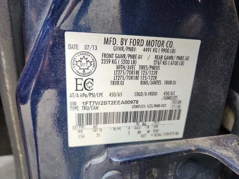 2014 FORD F250 SUPER DUTY  