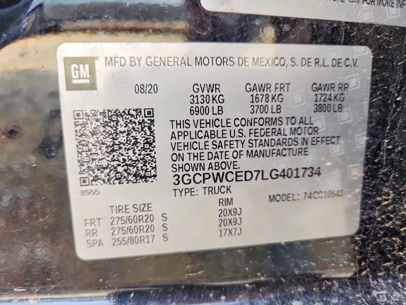 2020 CHEVROLET SILVERADO C1500 LT  