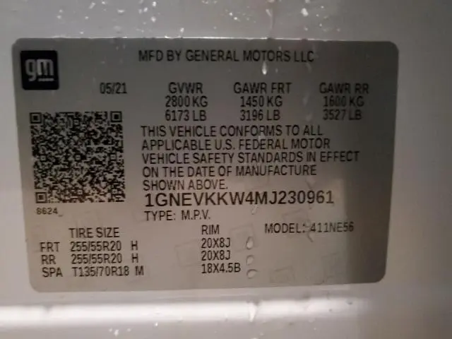 2021 CHEVROLET TRAVERSE PREMIER