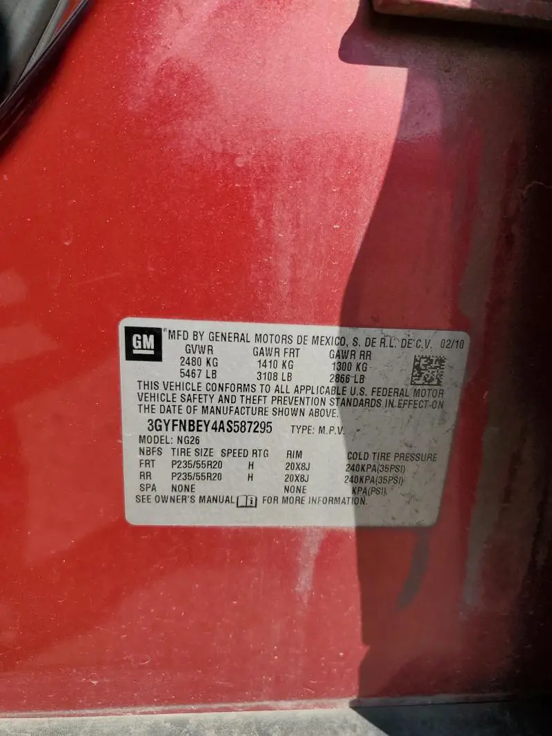 2010 CADILLAC SRX PERFORMANCE COLLECTION  