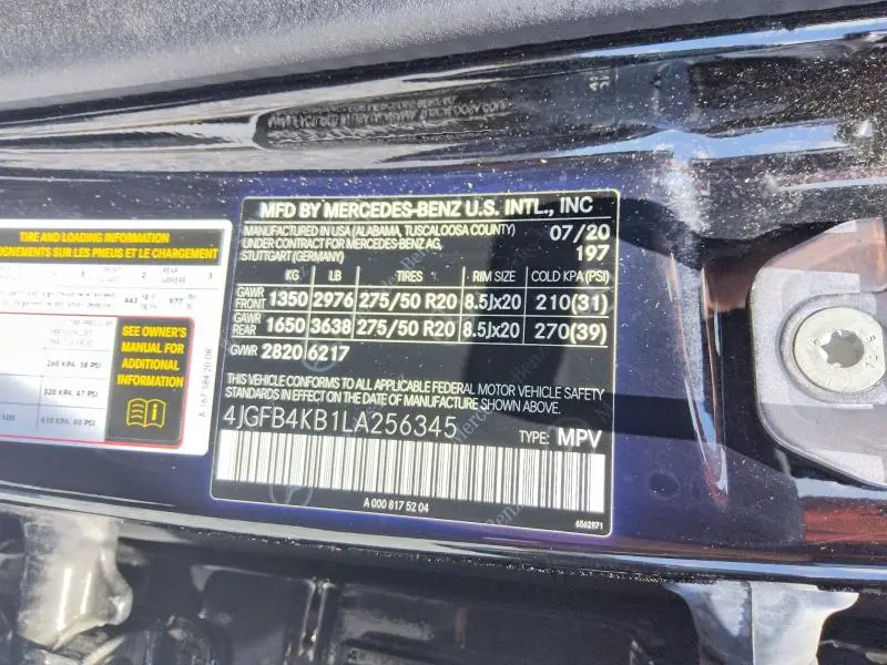 2020 MERCEDES-BENZ GLE 350 4MATIC  