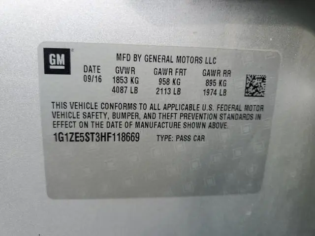 2017 CHEVROLET MALIBU LT  