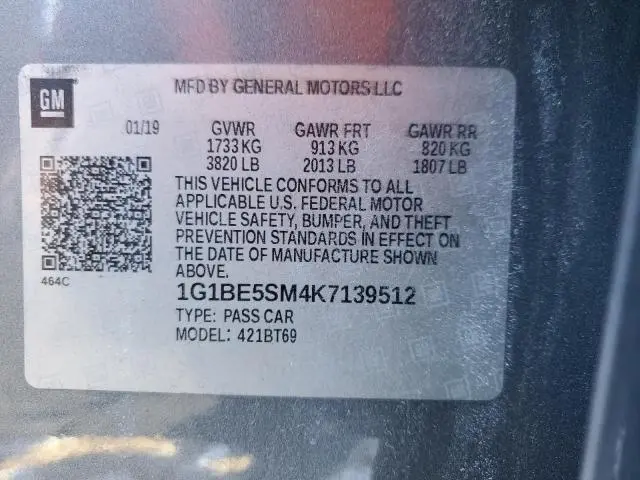 2019 CHEVROLET CRUZE LT