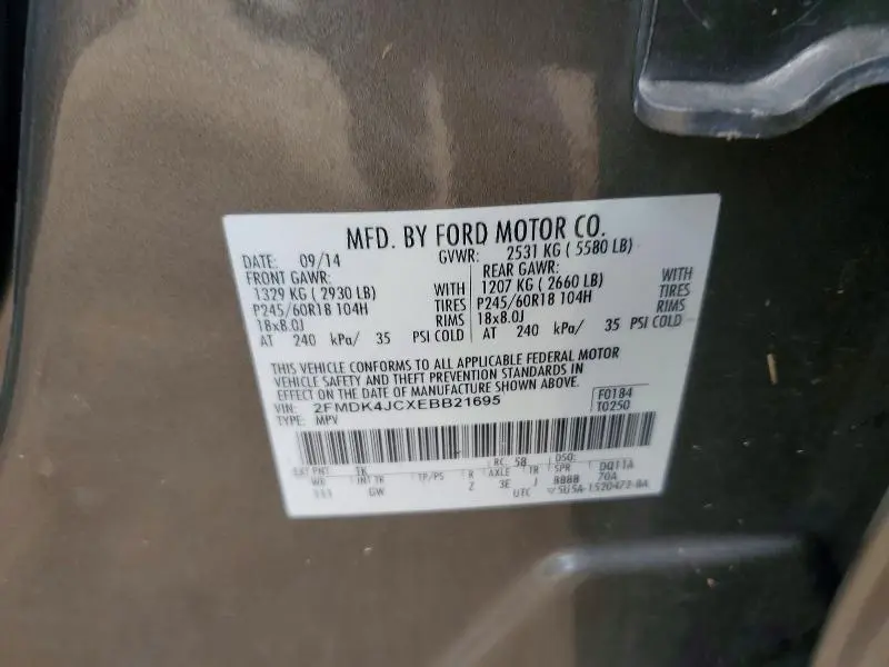 2014 FORD EDGE SEL  