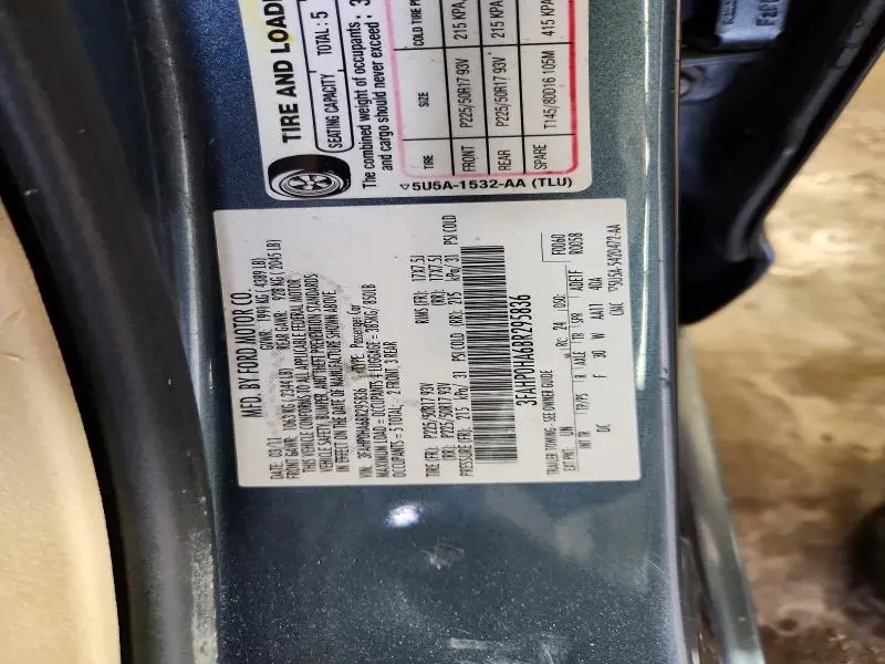 2011 FORD FUSION SE  
