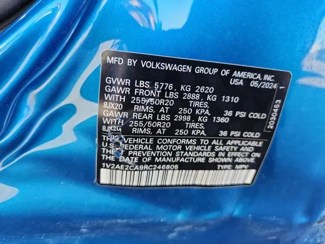 2024 VOLKSWAGEN ATLAS CROSS SPORT SEL R-LINE  