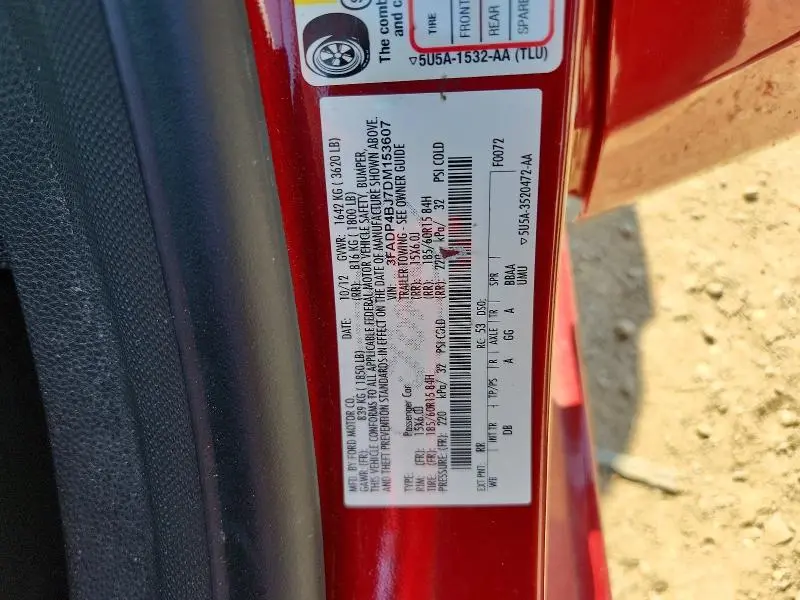 2013 FORD FIESTA SE  