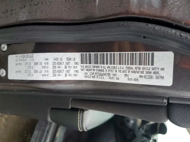 2016 JEEP CHEROKEE LATITUDE  