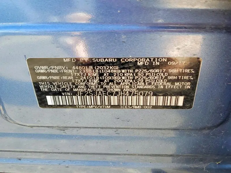 2018 SUBARU FORESTER 2.5I PREMIUM  