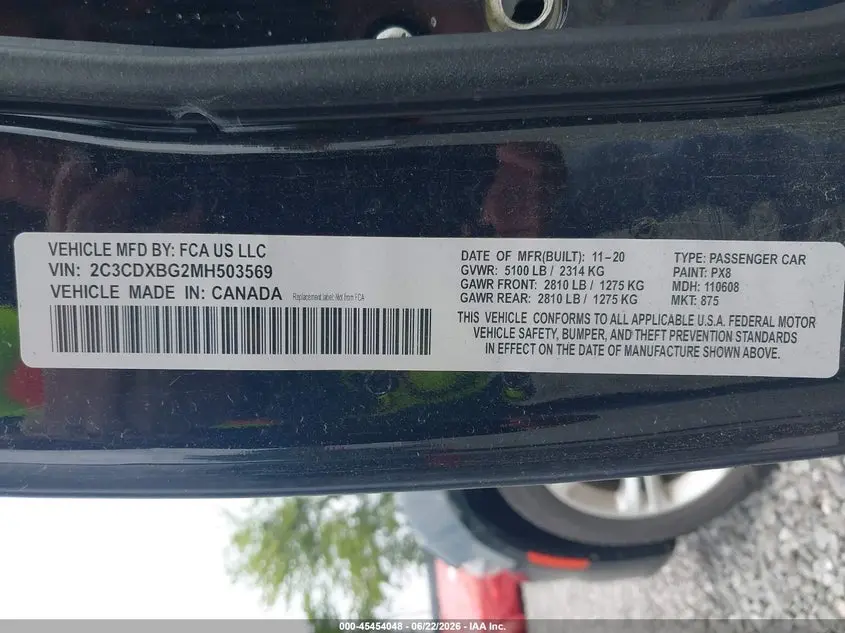2021 DODGE CHARGER SXT RWD