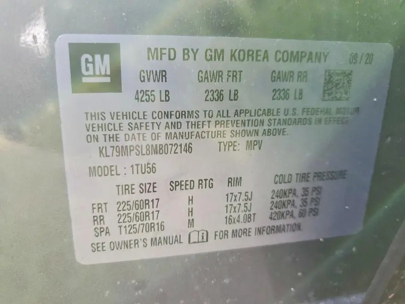 2021 CHEVROLET TRAILBLAZER LT  