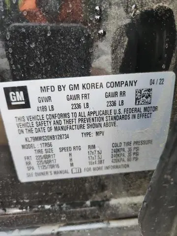 2022 CHEVROLET TRAILBLAZER LS  