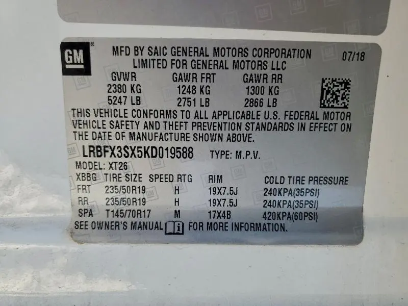 2019 BUICK ENVISION PREMIUM  