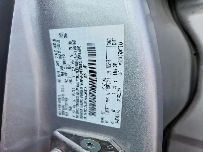 2015 FORD ESCAPE TITANIUM  