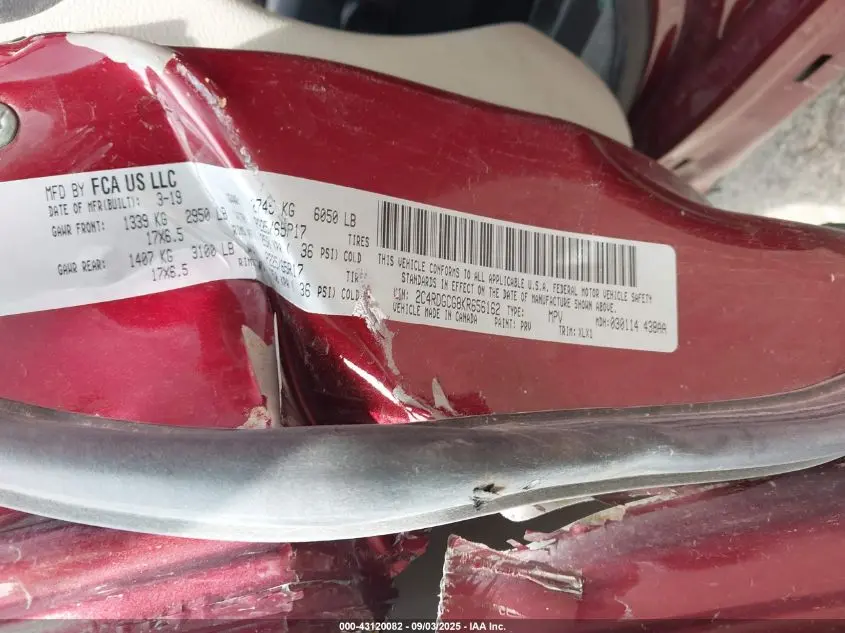 2019 DODGE GRAND CARAVAN SXT