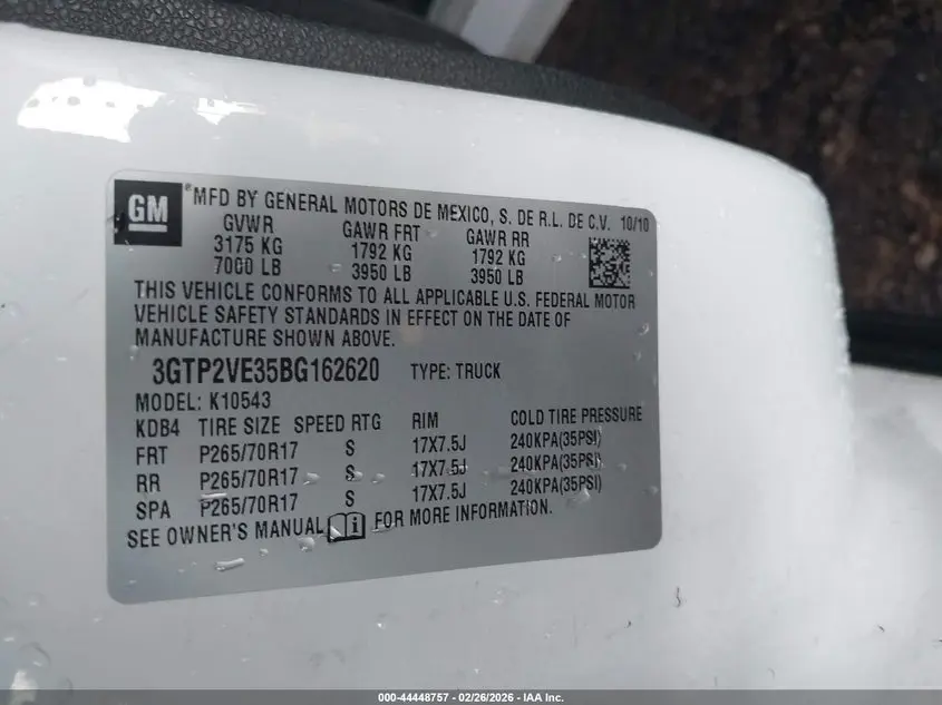 2011 GMC SIERRA 1500 SLE