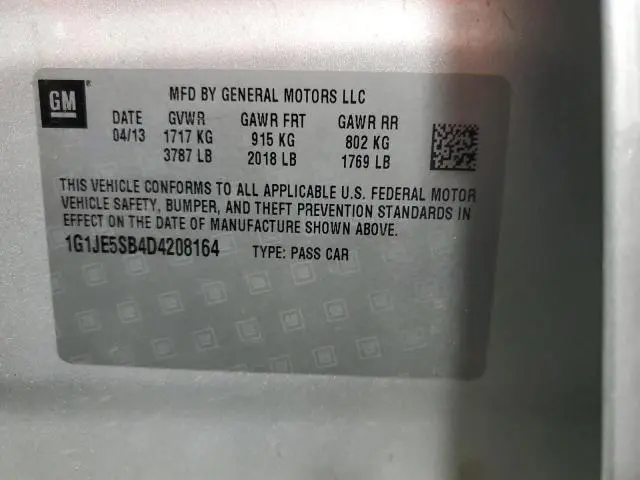 2013 CHEVROLET SONIC LTZ  