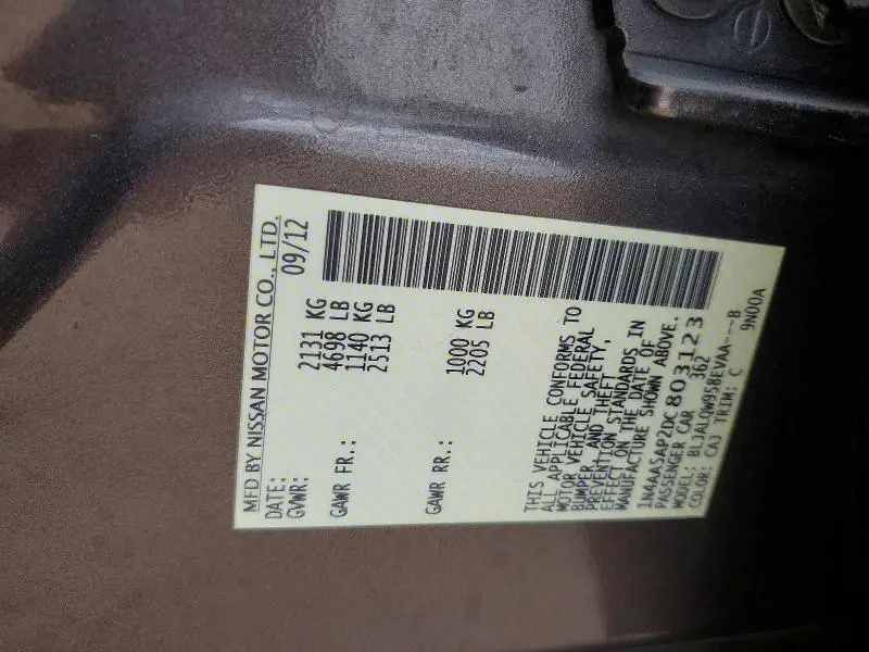 2013 NISSAN MAXIMA 3.5 S  