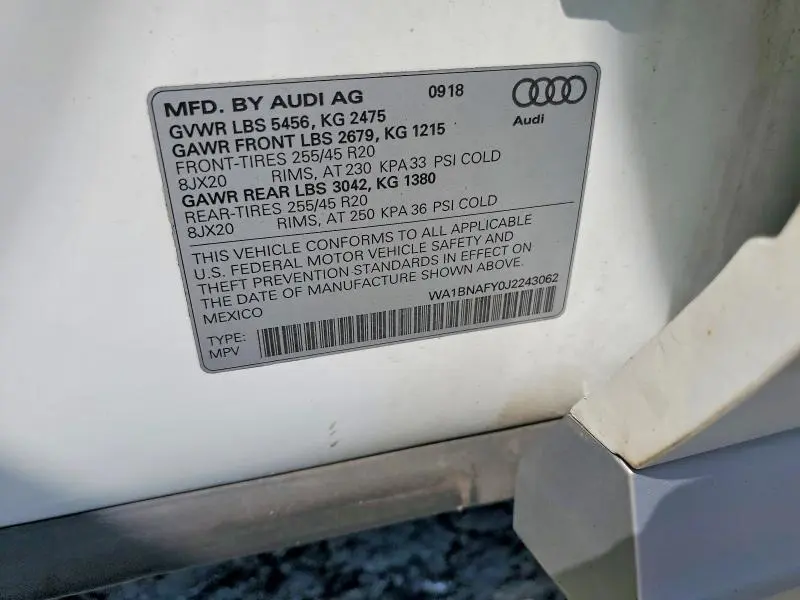 2018 AUDI Q5 PREMIUM PLUS  