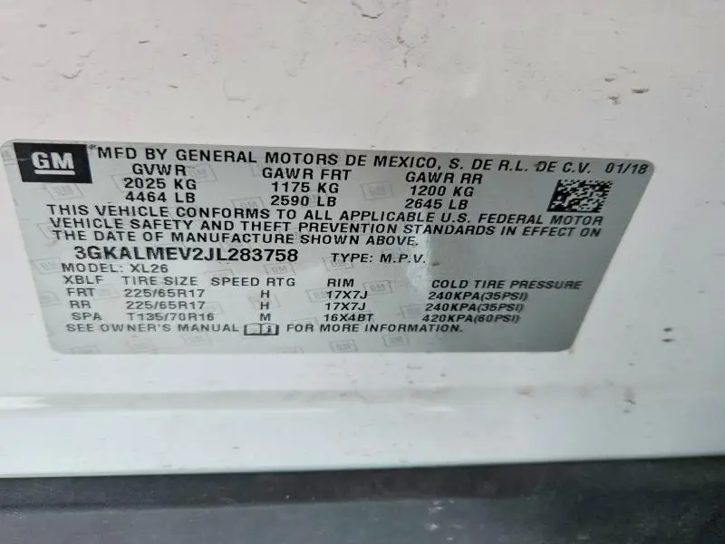 2018 GMC TERRAIN SLE  