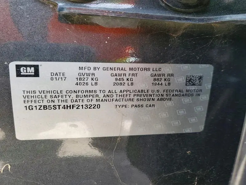 2017 CHEVROLET MALIBU LS  