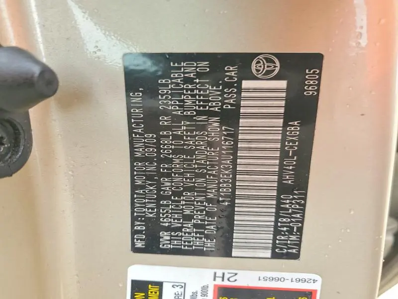 2010 TOYOTA CAMRY HYBRID  